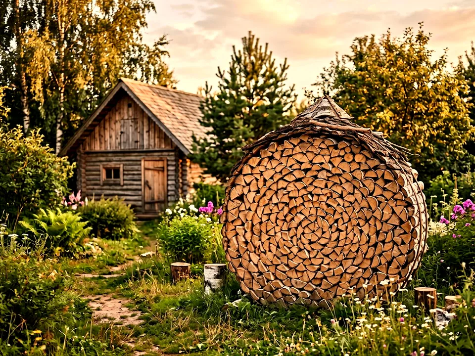 Круговая поленница holzhausen, Шахты, улица Дачная, 3